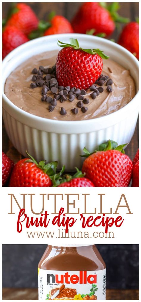 Nutella Dip Recipes, Nutella Fruit Dip, Nutella Dip, Nutella Cream Cheese, Cream Cheese Whipped Cream, Easy Fruit Dip, Cream Cheese Fruit Dip, Fruit Dips Recipes, Crispy Cookies