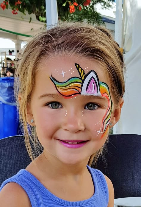 Face Painting Unicorn, Carnaval Make-up, Easy Face Painting Designs, Kids Face Painting, Girl Face Painting, Festival Face, Face Mapping, Face Painting Easy, Kids Face Paint