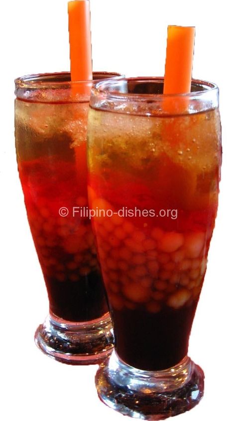 Cooking instructions and Recipe for preparing Sagot at Gulaman. A typical Filipino drink Sagot Gulaman, Filipino Drinks, Filipino Snacks, Philippine Cuisine, Pinoy Dessert, Agar Jelly, Filipino Food Dessert, Pinoy Foods, Filipino Dessert