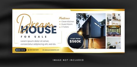 House Banner Design, Billboard Architecture, Real Estate Banner Design, Architecture Banner, Banner Real Estate, Wall Branding, Facebook Cover Photo Template, Book Design Templates, Real Estate Banner