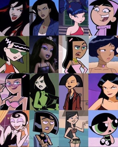 2000s Cartoons Aesthetic, Cartoon Character Halloween Costumes, Anime Makeup Ideas, Black Hair Halloween Costumes, Cartoons Aesthetic, Cartoon Halloween Costumes, Character Halloween Costumes, Old Cartoon Shows, Cartoon Character Costume