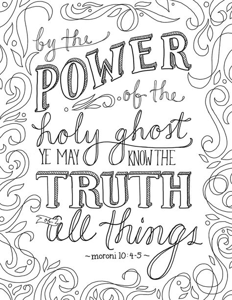 Lds Coloring Pages, Bible Verse Coloring Page, Scripture Coloring, Bible Verse Coloring, Bible Book, Quote Coloring Pages, Bible Coloring Pages, Bible Coloring, Lds Quotes