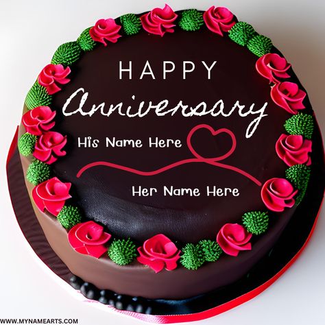 Happy Anniversary Fontend Cake With Couple Name. Wish Happy Anniversary to the Couple With Chocolate Fontand Cake With Name Free. Dark Brown Chocolate Cake with Red Green and Flowers Border. Make Custome Happy Anniversary Cake Online. Wish Happy Anniversary to Your Love With Name on It and Share On Social Media. The post Happy Anniversary Fontend Cake With Couple Name appeared first on MyNameArts. Happy Anniversary Wishes Cake, Happy Anniversary Wishes Couples, Happy Wedding Anniversary Cake, Happy Marriage Anniversary Cake, Chocolate Cake With Name, Happy Anniversary Cake, Marriage Anniversary Cake, Anniversary Cake With Name, Happy Aniversary