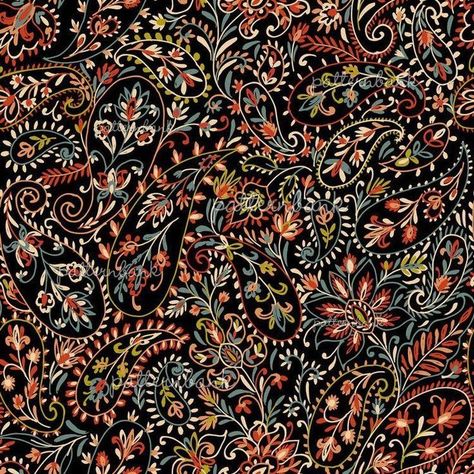 Paisley Floral Pattern, Seamless Paisley Pattern, Colorful Floral Pattern, Boho Fabric Pattern, Kalamkari Prints Patterns, Ajrakh Prints Pattern, Boho Prints Pattern, Boho Embroidery Designs, Digital Print Fabric Design