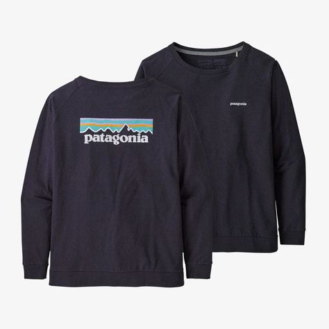 Patagonia Women's Long-Sleeved Pastel P-6 Logo Responsibili-Tee® Business Casual Attire For Men, 6 Logo, Women's Graphic Tees, Logo T Shirts, Vintage Patagonia, T-shirts & Tank Tops, Patagonia Womens, Crew Sweatshirts, Graphic Tees Women