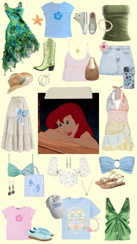 ariel 🌊🦀🪸🧜🏼‍♀️#disney #disneyprincess #ootd #outfitideas #outfit #fyp #ariel #thelittlemermaid Ariel Disney Outfit, Ariel Inspired Outfits, Ariel Outfit Ideas, Camp Fits, Princess Inspired Outfits, Disney Fits, Ariel Disney, Disney 2024, Disneyland Outfits