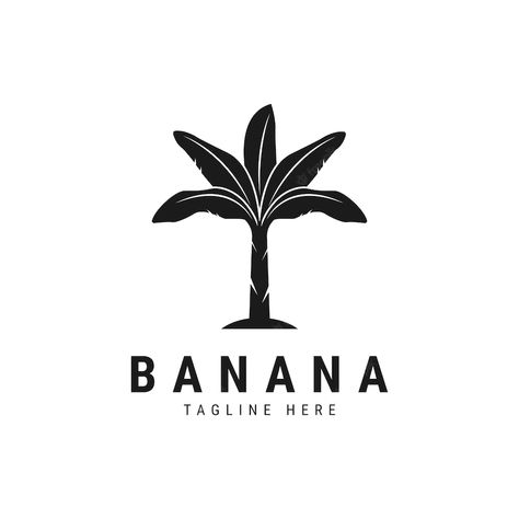 Banana Logo, Palm Tree Vector, Logo Travel, Plant Logos, Banana Plants, Vector Trees, Banana Tree, Tree Logos, Leaf Logo