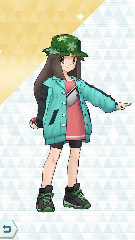 Kam Aesthetic, Pokemon Poses, Pokémon Outfits, Leaf Reference, Pokemon Trainer Outfits, Pokemon Human Characters, Pokemon Masters, Pokemon Human, Cartoon Superhero