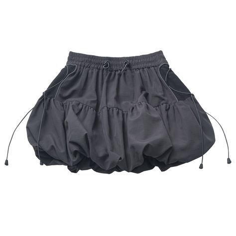 Elevate your wardrobe with our Gray Shirring Elastic Waist Bubble Skirt. This chic and versatile skirt features a flattering shirring elastic waistband that ensures a comfortable and snug fit. The bubble silhouette adds a playful and youthful touch, making it a perfect choice for both casual outings and dressier occasions. The soft gray hue is easy to pair with a variety of tops and accessories, allowing you to create endless stylish looks. Crafted from high-quality materials, this skirt promises both durability and comfort. Embrace a blend of sophistication and fun with this must-have addition to your collection. SizeSMLFull Length384042Waist626670 Sporty Skirt, Puff Skirt, Denim Bubble Skirt, Bubble Skirt Pattern, Bubble Skirts, Bubble Skirt Aesthetic, Bubble Skirt Street Style, Styling Bubble Skirt, Png Skirt