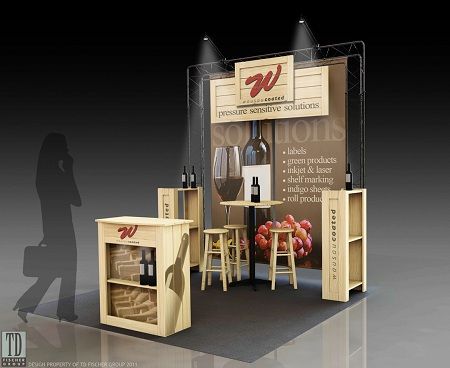 Wine booth displays Booth Display Design, Street Food Design, Wausau Wisconsin, Small Booth, Event Booth Design, Exhibition Display Design, Stand Feria, Diy Furniture Videos, Wine Stand