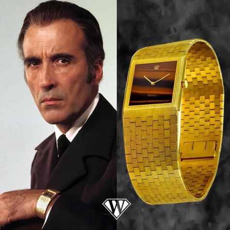 Christopher Lee - Rolex Cellini King Midas | Superwatchman.com Futuristic Watches, Men's Luxury Watches, King Midas, Estilo Cholo, Gold Diamond Watches, Rolex Cellini, Christopher Lee, Fancy Watches, Count Dracula