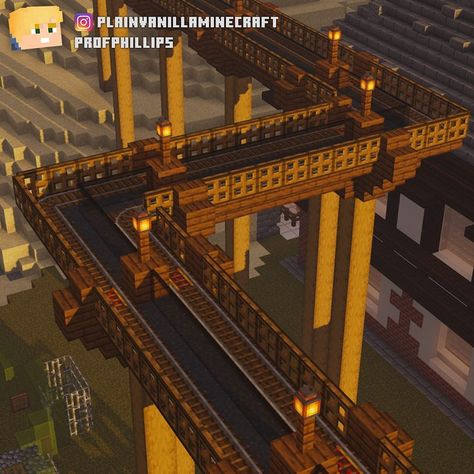 PlainVanillaMinecraft on Instagram: “Railway design! ⁣ Remember to like + comment ⁣ ⁣ ⁣ Follow @plainvanillaminecraft for more! ⚡️ ⁣⁣ Follow @plainvanillaminecraft for more! ⚡️…” Minecraft Steampunk, Rumah Minecraft Sederhana, Minecraft House Plans, Bangunan Minecraft, Minecraft Farm, Minecraft Cottage, Minecraft Medieval, Minecraft Room, Cute Minecraft Houses