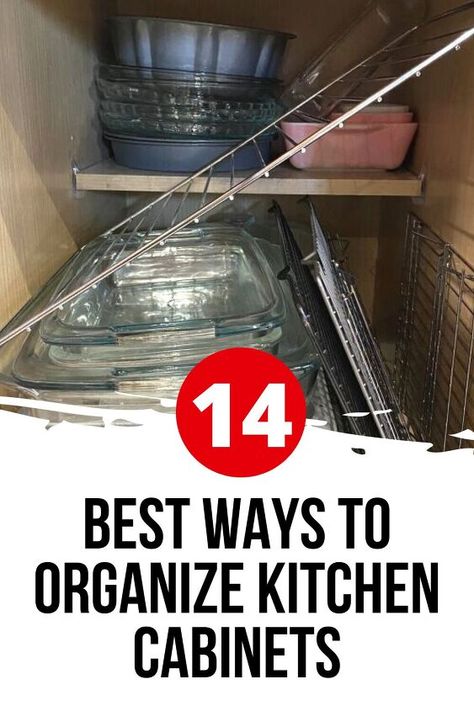 Check out these budget friendly kitchen organization ideas and tips to help you organize your kitchen. #kitchen #organize #organizinghacks Kitchen Bowl Organization, Ideas For Organizing Kitchen Cabinets, Ways To Organize Kitchen Cabinets, Utinsel Holder Ideas Kitchen, Small Utensil Drawer Organization, Inside Kitchen Cabinets Ideas, Organizing Kitchen Cupboards, Cookbook Storage Ideas, Bowl Organization