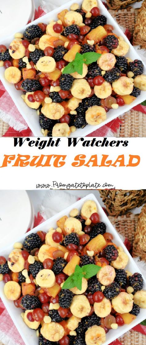 Healthy Fruit Salad Recipes, Weight Watchers Salad, Low Calorie Fruits, Healthy Fruit Salad, Sea Food Salad Recipes, Weight Watchers Snacks, Salad Fruit, Weight Watcher Dinners, Fruit Salad Recipes