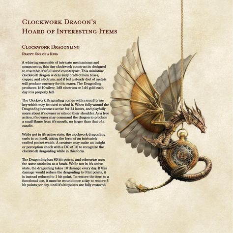 A Veritable Hoard of Homebrew — A fun little commission that I had the pleasure of... Dragon Homebrew 5e, D&d Items, Homebrew Items, Dnd Homebrew, Dnd Items, Dungeon Master's Guide, Magical Items, Dnd Races, Dungeons And Dragons 5e