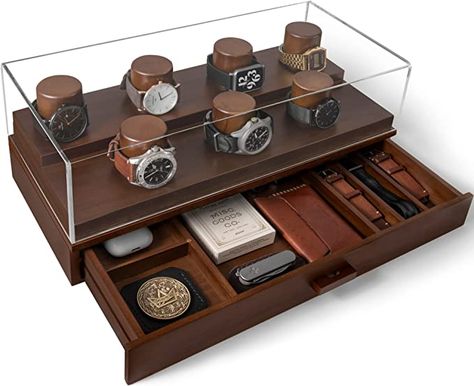 Watch Display Case, Mens Watch Box, Watch Organizer, Wooden Watches For Men, Watch Storage Box, Watch Holder, Premium Watches, Watch Storage, Watch Display