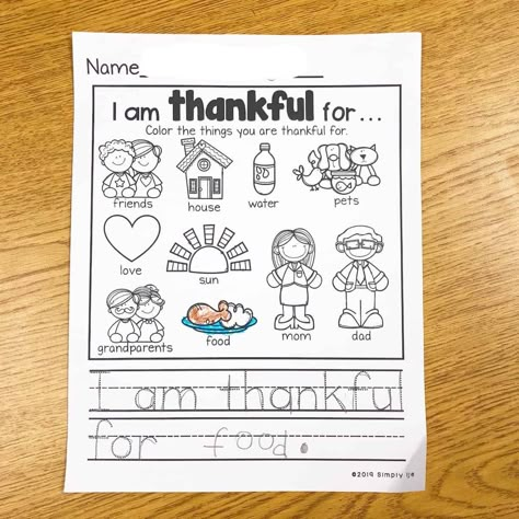 Thanksgiving School Activities Kindergarten, Thanksgiving Social Studies Kindergarten, I Am Thankful Kindergarten, Pre K Thankful Activities, We Are Thankful Preschool Activities, Thankfulness Activities For Kindergarten, Fall Craft Kindergarten Easy, Thanksgiving Read Alouds Kindergarten, Prek Thankful Activities