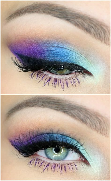 Dramatic Eye Makeup, Purple Makeup, Smink Inspiration, Dramatic Eyes, Makijaż Smokey Eye, Colorful Eye Makeup, Mermaid Makeup, Makeup Hacks, Eye Makeup Art