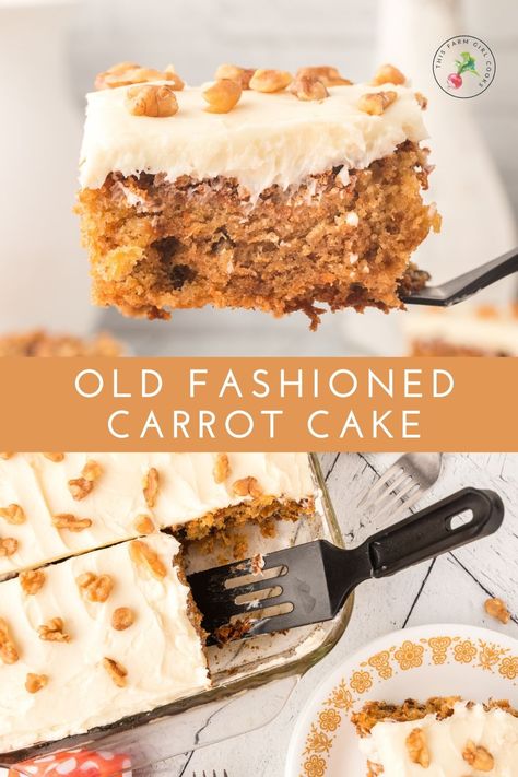 If you're looking for the best homemade carrot cake recipe, you've gotta try this Old Fashioned Carrot Cake recipe with Pineapple! It's moist, just the right amount of sweet! #carrotcake #easycake Carrot Recipes Dessert, Best Carrot Cake Ever, Seasonal Cakes, Easter Carrot Cake, Carrot Desserts, The Best Carrot Cake, Dessert Halloween, Carrot Cake With Cream Cheese, Best Carrot Cake