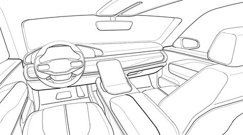 Production INT tutorial on Behance Car Interior Sketch, Car Interior Design Sketch, Bed Cover Design, Decor Drawing, Industrial Design Product, Perspective Drawing Lessons, Logo Design Inspiration Creative, Interior Design Sketches, Car Interior Design