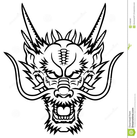 Dragon Head Stock Image - Image: 31082381 Dragon Head Drawing, Dragon Head Tattoo, Chinese Dragon Tattoos, Kunst Tattoos, Dragon Face, Dragon Coloring Page, Asian Dragon, Dragon Illustration, Dragon Tattoo Designs