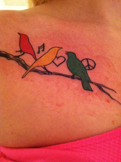 Bob marley three little birds Birds Tattoo Ideas, Three Little Birds Tattoo, Little Birds Tattoo, Rasta Tattoo, Three Birds Tattoo, Bob Marley Tattoo, Little Bird Tattoos, Bird Tattoo Men, Bird Tattoo Meaning