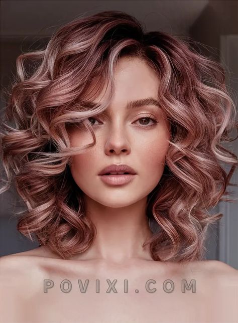 33 Rose Brown Hair Color Ideas 2024 for Brunettes with Balayage, Light and Dark Highlights Rose Brown Hair Color, Rose Brown Hair, Dark Highlights, Brown Hair Color Ideas, Fall Hair Color Trends, Brown Hair Color, Colored Curly Hair, Brown Balayage, Light Hair Color