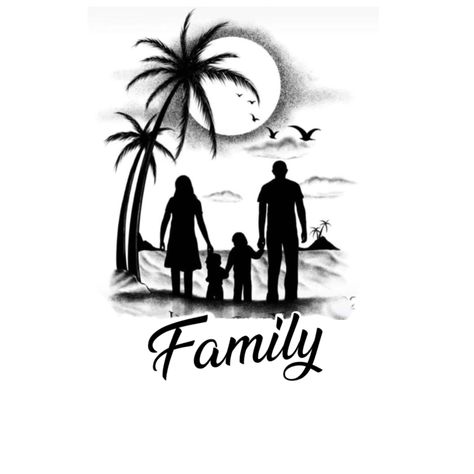 Tattoo Mom Dad, Mother And Baby Tattoo, Father Son Tattoo, Mom Dad Tattoo Designs, Family Tattoos For Men, Family Silhouette, Ancient Art Tattoo, Tatuagem Masculina Pequena, Family Tattoo Designs