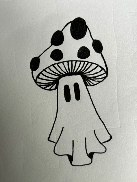 Mushroom Ghost, Ghost Dresses, Mushroom Tattoos, Ghost Tattoo, Mushroom Hat, Star Tattoos, Tattoo Ideas, Ghost, Stuffed Mushrooms