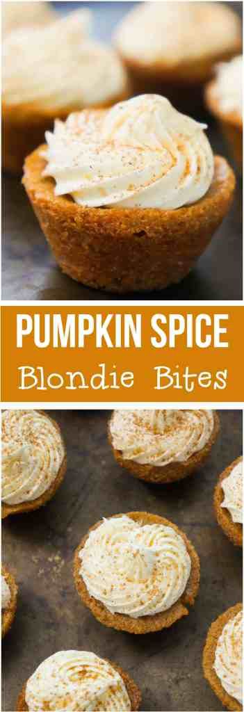 Pumpkin Spice Blondie Bites are an easy fall dessert recipe. Perfect for Halloween and Thanksgiving. Blondie Bites, Blondie Dessert, Fall Dessert Recipes Easy, Pumpkin Recipe, Fall Desserts Easy, Thanksgiving Food Desserts, Dessert Easy, Dessert Party, Pumpkin Thanksgiving