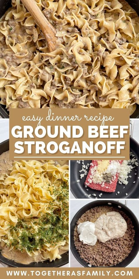 Recipe For Ground Beef, Easy Ground Beef Stroganoff, Ground Beef Stroganoff, Easy Ground Beef, Beef Casserole Recipes, Ground Beef Recipes For Dinner, Recipes For Dinner, Beef Recipes Easy, Beef Casserole