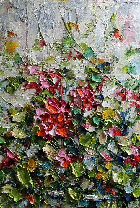 Learn All About Impasto Paintings - Bored Art                                                                                                                                                                                 More Thick Oil Painting, Impasto Paintings, Oil Painting Palette, Illustration Kunst, Painting Texture, Painting Palette, Hand Painted Wall Art, Knife Art, Impasto Painting