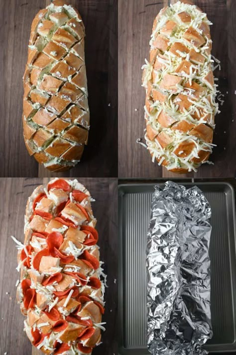 Cheesy Pepperoni Pull Apart Bread, Pizza Pull Apart Bread With Biscuits, Cheesy Bread Pull Apart, Pizza Bread Pull Apart, Pull Bread Recipes, Pepperoni Pull Apart Bread, Pull Apart Bread Recipes, Pull Apart Bread Appetizer, Pepperoni Bread Recipe