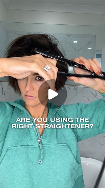 Rachel Eggie on Instagram: "When it comes to choosing the right flat iron, the type of plates you pick can make all the difference! Read below to find out what is the best flat iron for YOUR HAIR! ⬇️  1. Ceramic Plates: Ideal for Fine or Highlighted Hair   2. Tourmaline Plates: Ideal for All Hair Types  Tourmaline plates are the multitaskers of the flat iron world. They work wonders on all hair types, from straight to curly and everything in between. Tourmaline’s natural ability to emit negative ions that combat frizz. You get smooth, shiny, and frizz-free hair every time.  3. Titanium Plates: Ideal  for Coarse or Textured Hair These flat irons are built to handle the toughest challenges, providing high heat and rapid heat recovery. No more spending hours straightening; just a few passes a How To Straighten Short Hair Flat Irons, Rachel Eggie Hair, Hair Straightening Tools, Best Straightener, Best Flat Iron, Mini Flat Iron, Mini Straightener, Straight Iron, Flat Irons Best