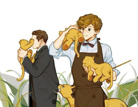 Newt And Theseus Scamander, Scamander Brothers, Theseus Scamander, Fantastic Beasts Fanart, Fantasic Beasts, Fantastic Beasts Movie, Fantastic Beast, Harry Potter Artwork, Harry Potter Comics