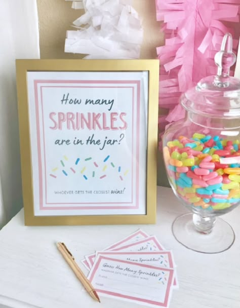 Baby Sprinkle, “Sprinkled with Love” – Baby Shower Ideas 4U Sprinkle Baby Shower Girl, Sprinkle Games, Baby Sprinkle Decorations, Baby Sprinkle Games, Baby Boy Sprinkle, Donut Themed Birthday Party, Sprinkle Shower, Baby Shower Activity