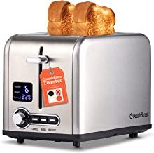 Toaster 2 slice whall Stainless Steel Toasters with Bagel,Cancel,Defrost Function,Removable Crumb Tray,1.5in Wide Slot,6 Bread Shade Settings,for Various Bread Types (850W) Digital Countdown, Bread Toaster, Electric Toaster, Stainless Steel Toaster, Texas Toast, Types Of Bread, Potato Pie, Sweet Potato Pie, Steel Design