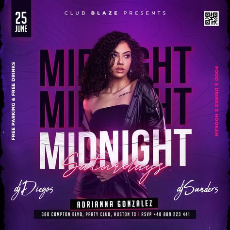 Night Club Poster Design, Night Club Poster, Club Poster Design, Nightclub Flyer, Event Poster Design Inspiration, Club Posters, Night Club Party Flyer, Photoshop Poster Design, Party Design Poster