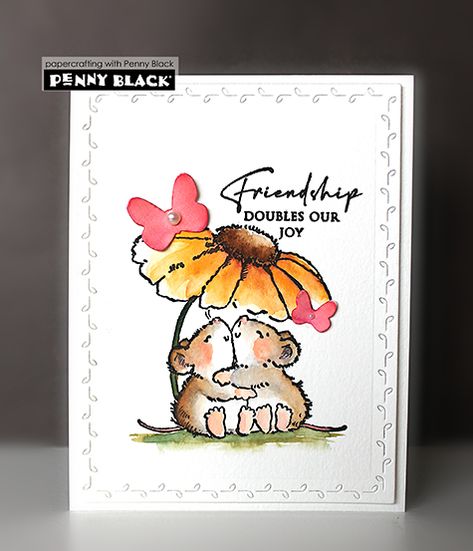 Penny Black Stamps Cards, Jill Foster Cards Penny Black, Friend Cards, Best Friend Cards, Cards Valentines, Black Cards, Penny Black Cards, Penny Black Stamps, Card Crafting