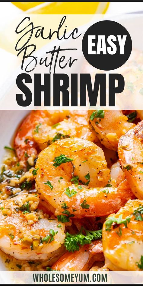 Butter Sauce For Shrimp, Easy Garlic Butter Shrimp, Simple Garlic Butter, Lemon Butter Shrimp, Seafood Soups, Easy Garlic Butter, Buttered Shrimp Recipe, Lemon Garlic Butter Shrimp, Lemon Garlic Butter Sauce