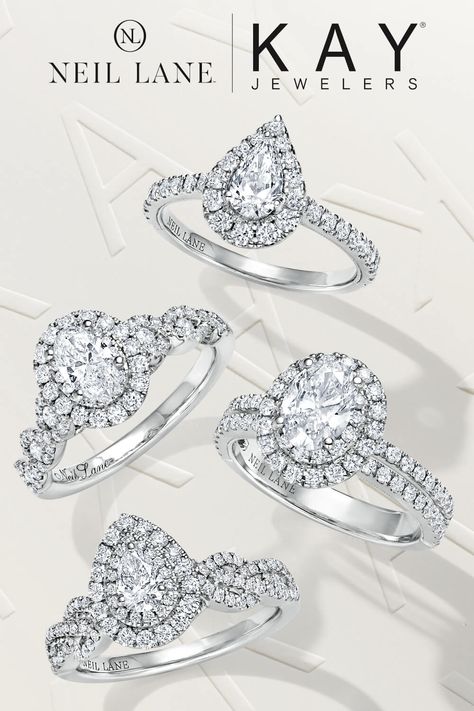 Roll out the red carpet for love with a glamorous engagement ring by the legendary Hollywood designer Neil Lane. Glamorous Engagement Rings, Neil Lane Engagement Rings, Neil Lane, Black Ponytail Hairstyles, Purple Nail Designs, Pear Cut Engagement Rings, Kay Jewelry, Dream Engagement, Dream Engagement Rings