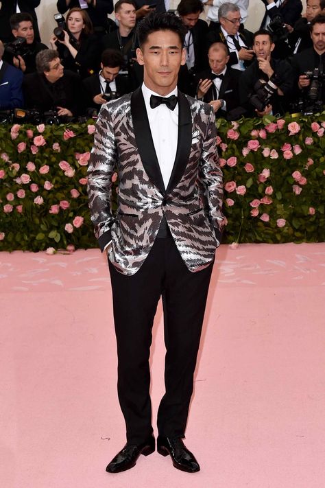 Met Gala 2019 Pink Carpet: Every Menswear Look You Need to See - GQ Sheer Jumpsuit, Dapper Dan, Art Costume, Pink Carpet, The Met Gala, Sun God, Costume Institute, Elizabeth Taylor, Gq