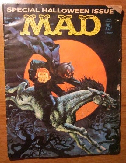 Halloween Issue 1960 - Mad Magazine | Flickr - Photo Sharing! Leaf Pile, Ichabod Crane, Autumn Images, The Legend Of Sleepy Hollow, Space Ghost, Golden Age Comics, Halloween Photography, Mad Magazine, Halloween Miniatures