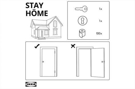 IKEA Print Advert By McCann: Stay Home | Ads of the World™ Ikea Ad, Ikea Instructions, Billy Ikea, Ikea Hemnes, Ikea Bed, Search Ads, Creative Advertising Campaign, Ikea Hackers, 1 April