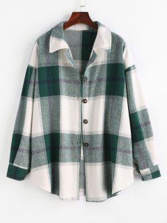 Check Shirts For Women, Drop Shoulder Shirt, Comfy Sweats, Check Shirts, Flannel Women, Costume Intero, Long Sleeve Plaid Shirt, Wool Blend Coat, Plaid Jacket