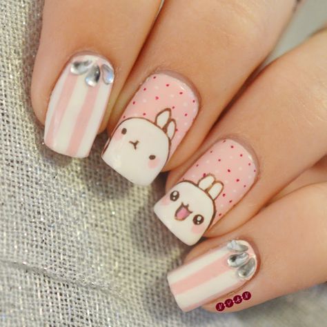 Girls Nail Designs, Fake Nails Designs, Anime Nails, Nails Now, Soft Nails, Kawaii Nails, Cute Nail Art, Fabulous Nails, Dream Nails