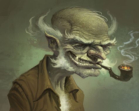 Old Goblin Dnd, Old Man Dnd, Creepy Old Man, Expression Face, Goblin Art, Dungeons And Dragons Homebrew, Modern Fantasy, Mystical Creatures, Male Art