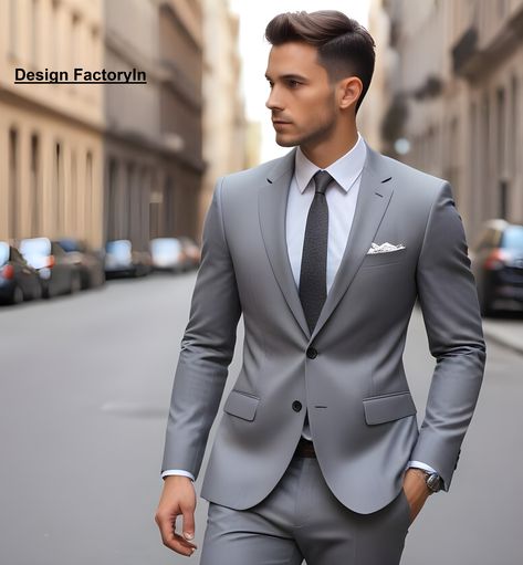 This is new modern Slim fit 3D Cut style which give you look slimmer and smarter. Item Include ( Coat+ Vest+ Pant) Color - grey Jacket and vest are lined with 100% Satin Notch Lapel, Two Pockets at bottom of jacket and one inside. Free Express Shipping all over the world. Dark Gray Suit Wedding, Fiance Suit, Coat Pant For Men Suits Wedding, Coat Pant For Men, Grey Mens Suit, Men Wedding Suit, Mens Wedding Suits, Men Suits Wedding, Groom Suit Grey