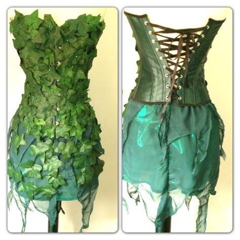 Green Ivy Costume, Leaf Corset, Batman Girlfriend, Poison Ivy Halloween Costume, Ivy Costume, Poison Ivy Cosplay, Poison Ivy Costumes, Corset Costumes, Decisions Decisions