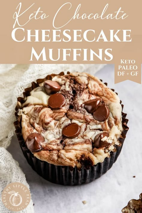 My Keto Chocolate Cheesecake Muffins are a dream come true. They are made with a decadent chocolate batter, topped with a dairy-free cheesecake batter, and filled with dark chocolate chips! These can… More Chocolate Cheesecake Muffins, Keto Chocolate Cheesecake, Dairy Free Cheesecake, The Boiled Egg Diet, Three Meals A Day, Keto Muffins, Cheesecake Muffins, Egg Diet Plan, Muffins Recipes